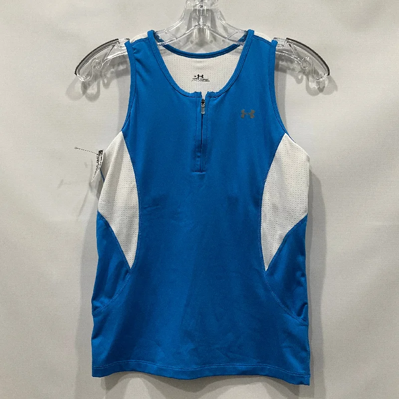 Flash Deals Blue & White Athletic Tank Top Under Armour, Size M