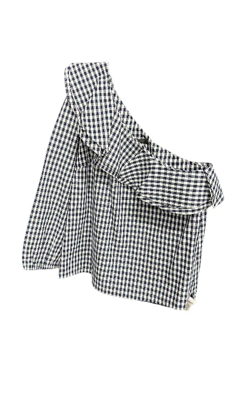 Price Smash Checkered Pattern Top Long Sleeve J. Crew, Size S