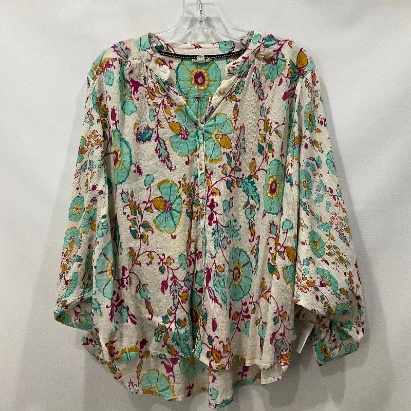 Big Discounts Cream Top Long Sleeve Pilcro, Size M