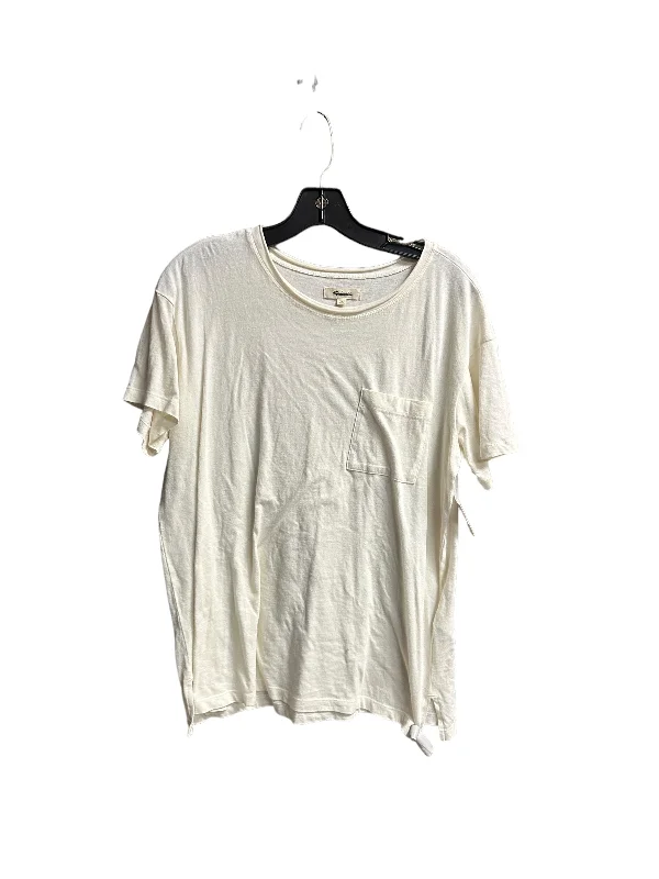 Don't Wait Cream Top Short Sleeve Madewell, Size S