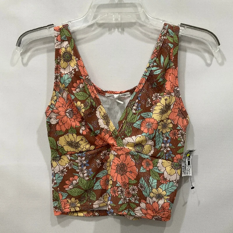 Great Deals Floral Top Sleeveless Caution To The Wind, Size S