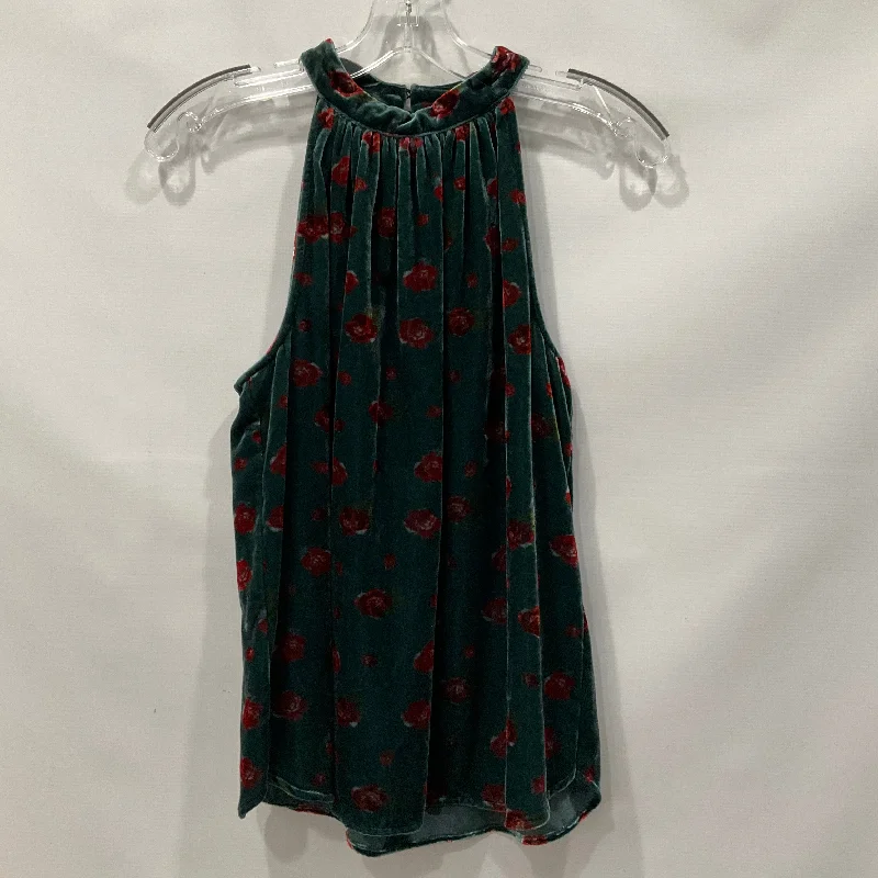 Warehouse Sale Green Blouse Sleeveless Loft, Size S