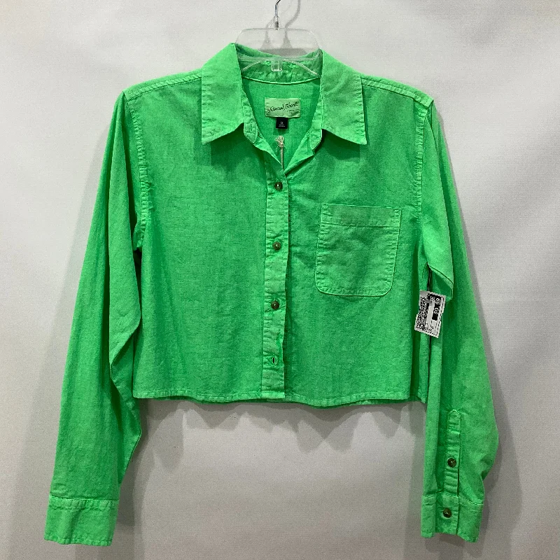 Massive Deals Green Top Long Sleeve Universal Thread, Size Xs