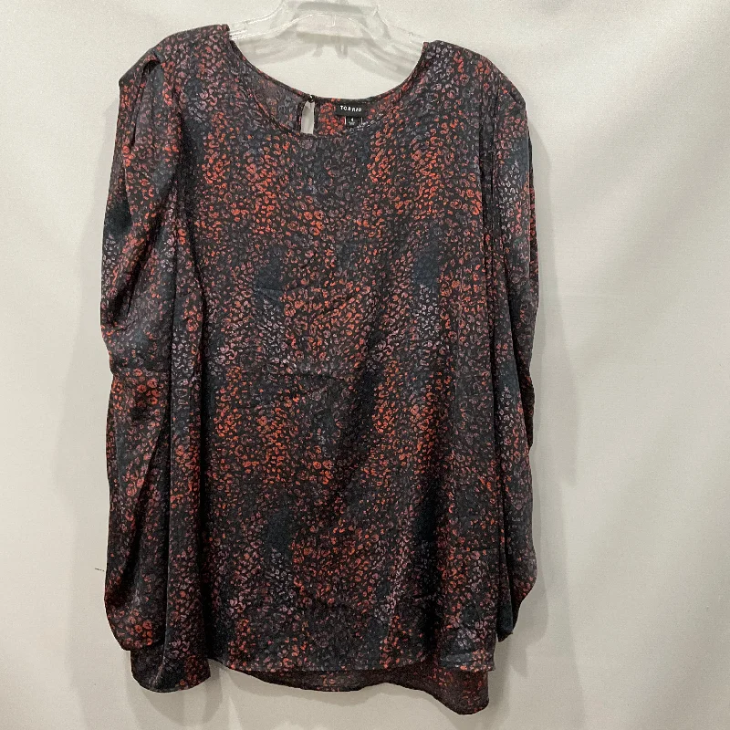 Great Deals Multi-colored Blouse Short Sleeve Torrid, Size 4x