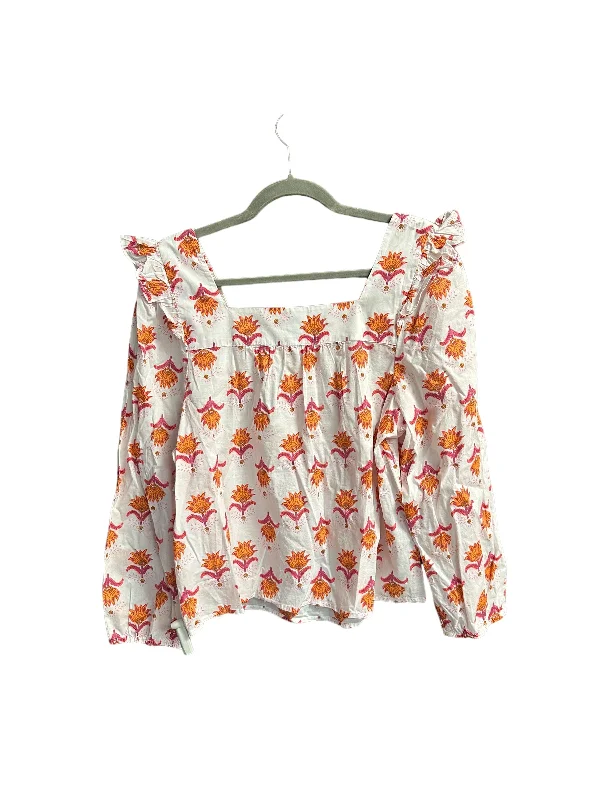 Loyalty Reward Orangepink Top Long Sleeve J Crew, Size L