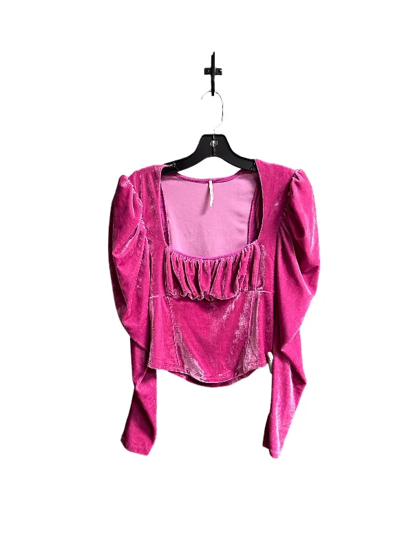 Exclusive Savings Pink Top Long Sleeve Free People, Size S
