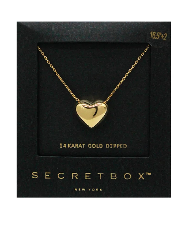 Unbeatable Prices Puffy Gold Heart Necklace