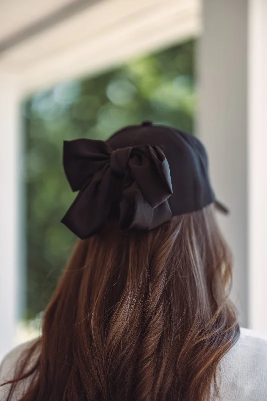 Special Buy Satin Black Bow Back Hat
