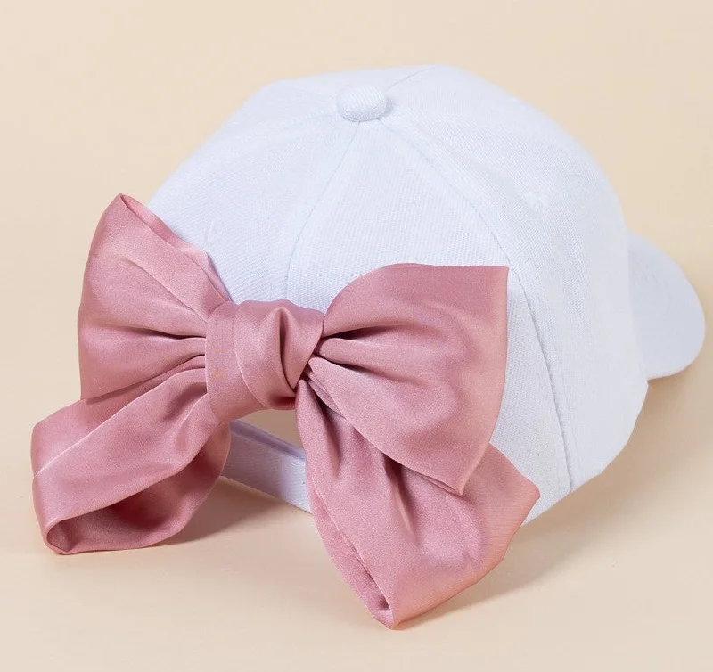 Limited Time Discount Satin White Bow Back Hat