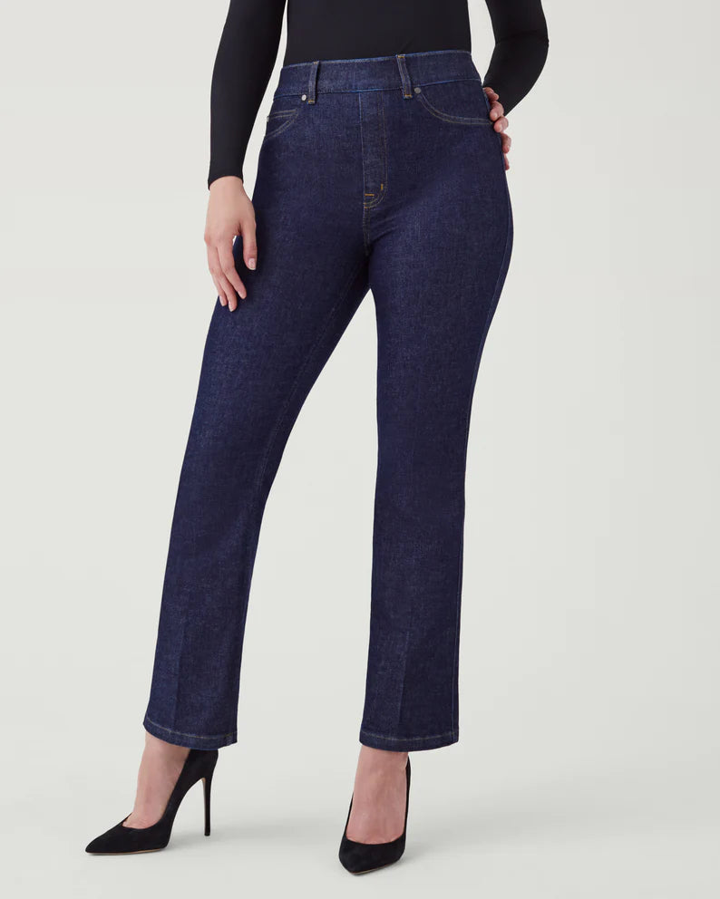Season Finale Sale Spanx Cropped Kick Flare Pants Raw Indigo