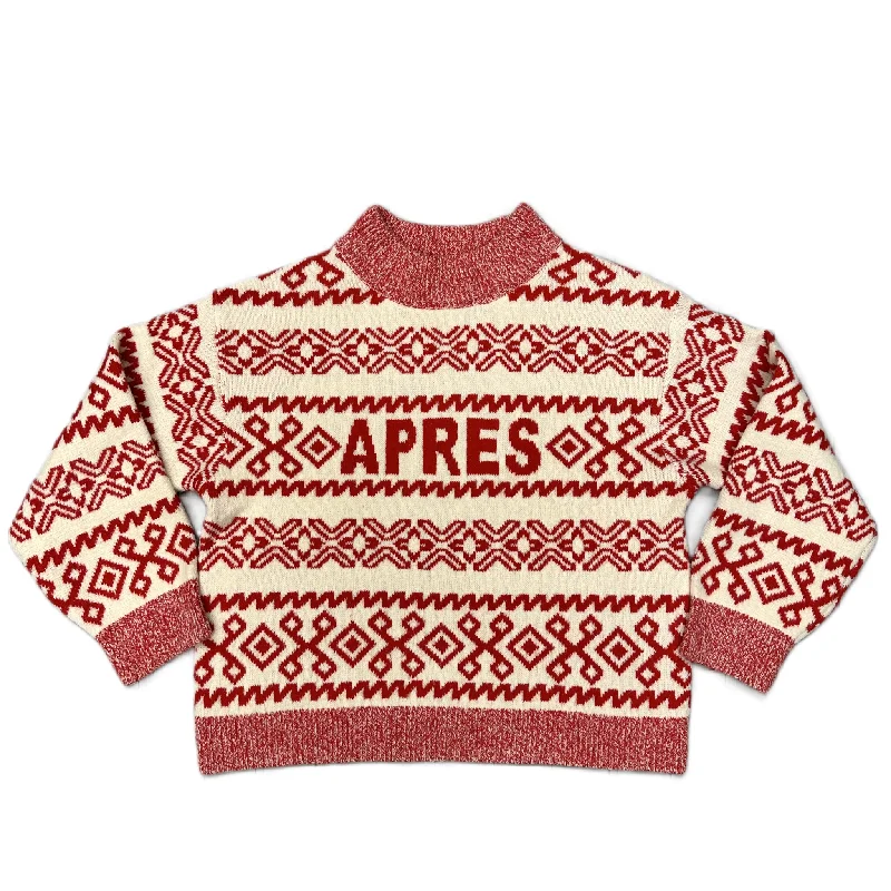 Extra Savings Sweater By A New Day In Red & Tan, Size: Xl