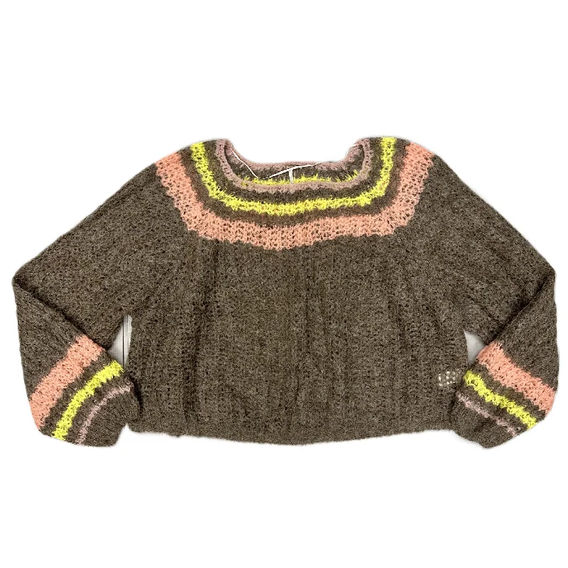 New Deals Sweater By Free People In Brown & Orange, Size: M
