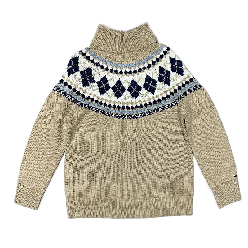 Closeout Sweater By Tommy Hilfiger In Blue & Tan, Size: L