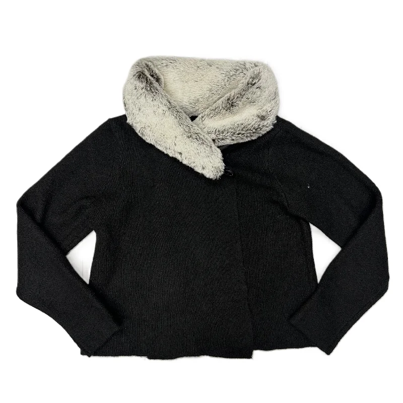 Closeout Sweater Cardigan By Cynthia Rowley In Black, Size: L