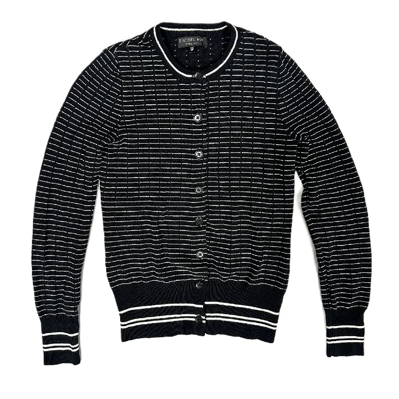 Sale Event Sweater Cardigan By Rachel Roy In Black & White, Size: Xs