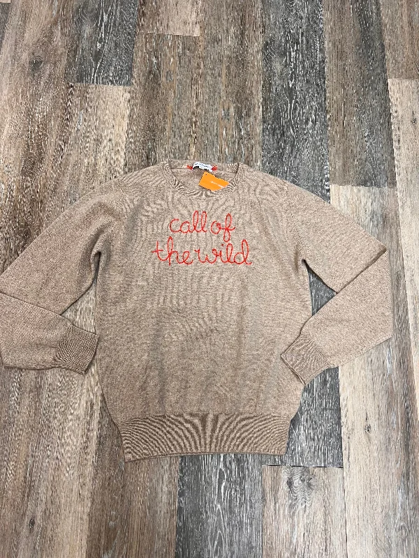 Price Slash Sweater Designer Cashmere By LINGUA Franca In Tan, Size: S