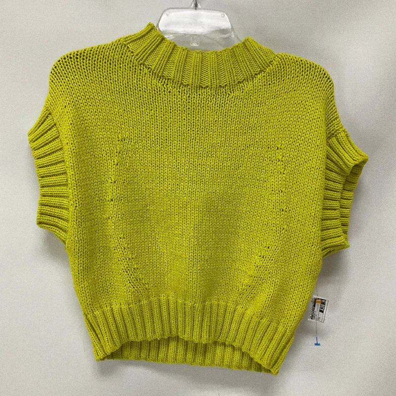 Inventory Reduction Sweater Short Sleeve By Anthropologie In Yellow, Size: S
