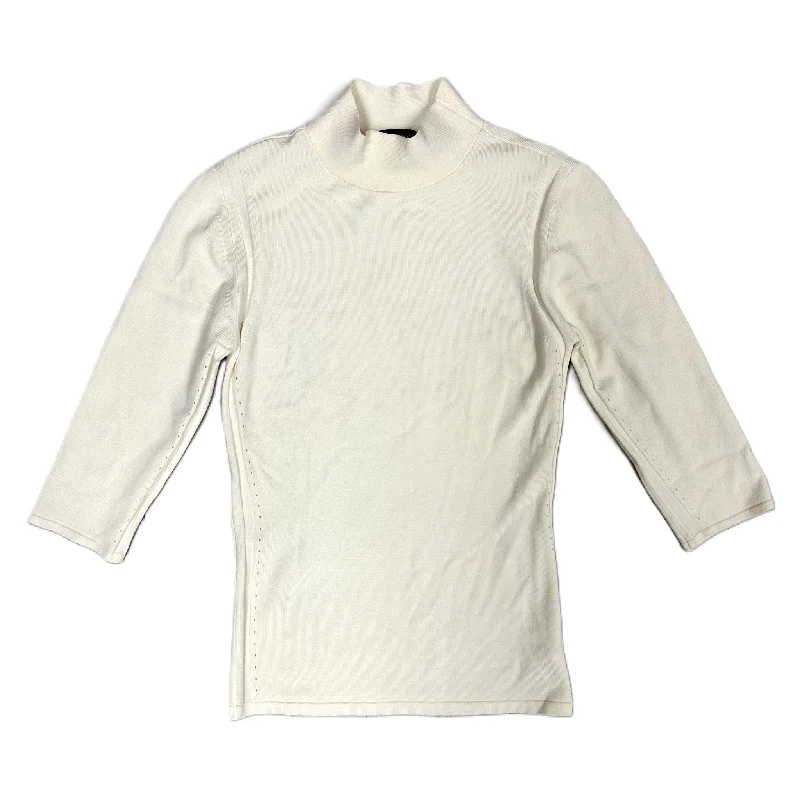 Midnight Madness Sweater Short Sleeve By Theory In Cream, Size: S