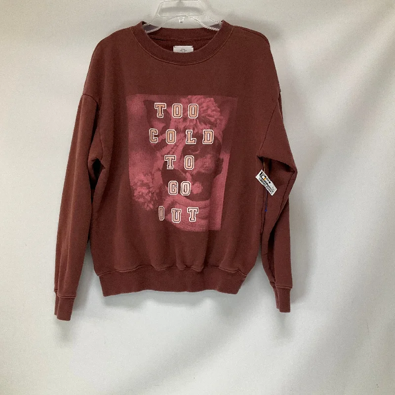 Stock Up and Save Sweatshirt Crewneck By Aerie In Brown, Size: Xs