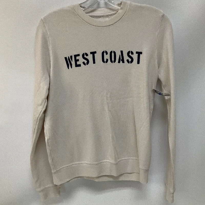 Price Cut Sweatshirt Crewneck By Sol Angeles In Cream, Size: S