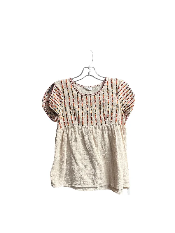 Huge Discounts Tan Top Short Sleeve Thml, Size Xs