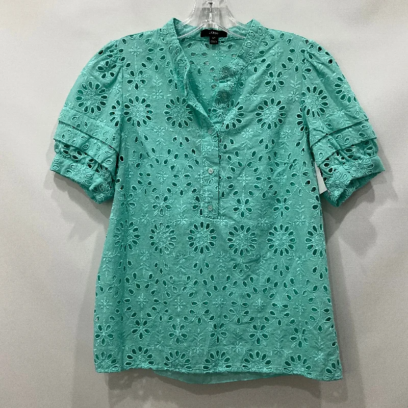 Price Slash Teal Top Short Sleeve J Crew, Size Xs