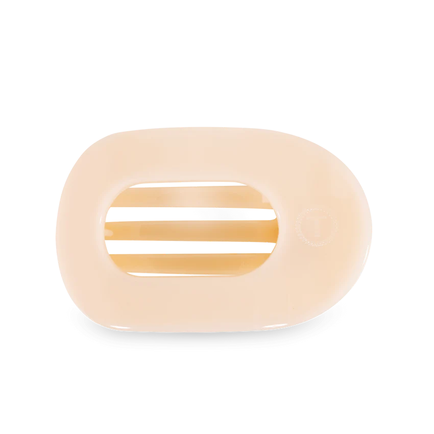Fantastic Offers Teleties Almond Beige Large Flat Round Hair Clip