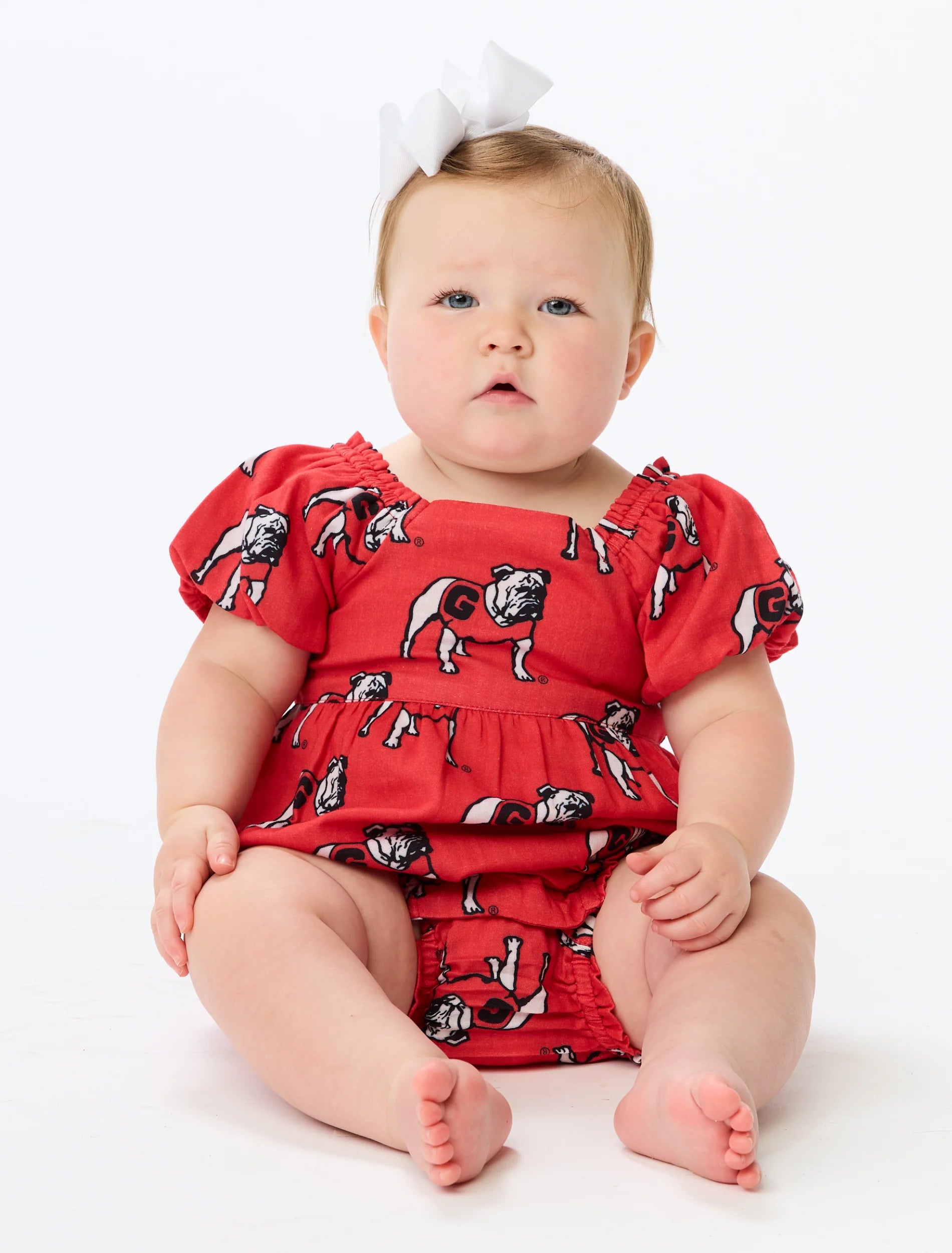 Holiday Sale The Georgia Bulldogs Puff Sleeve Onesie