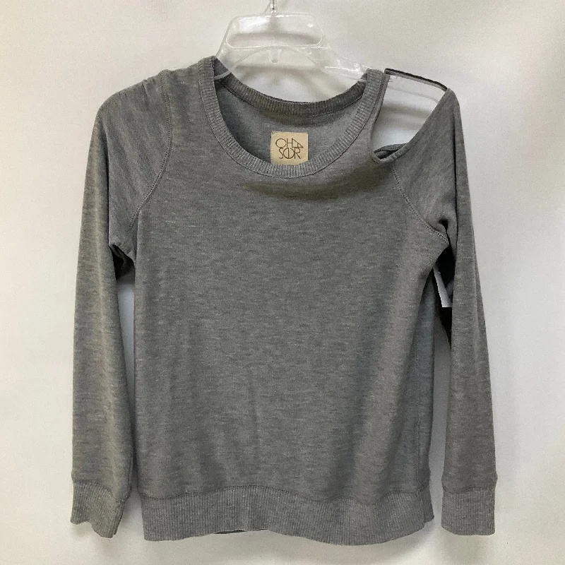 Midnight Sale Top Long Sleeve Basic By Chaser In Grey, Size: Xs