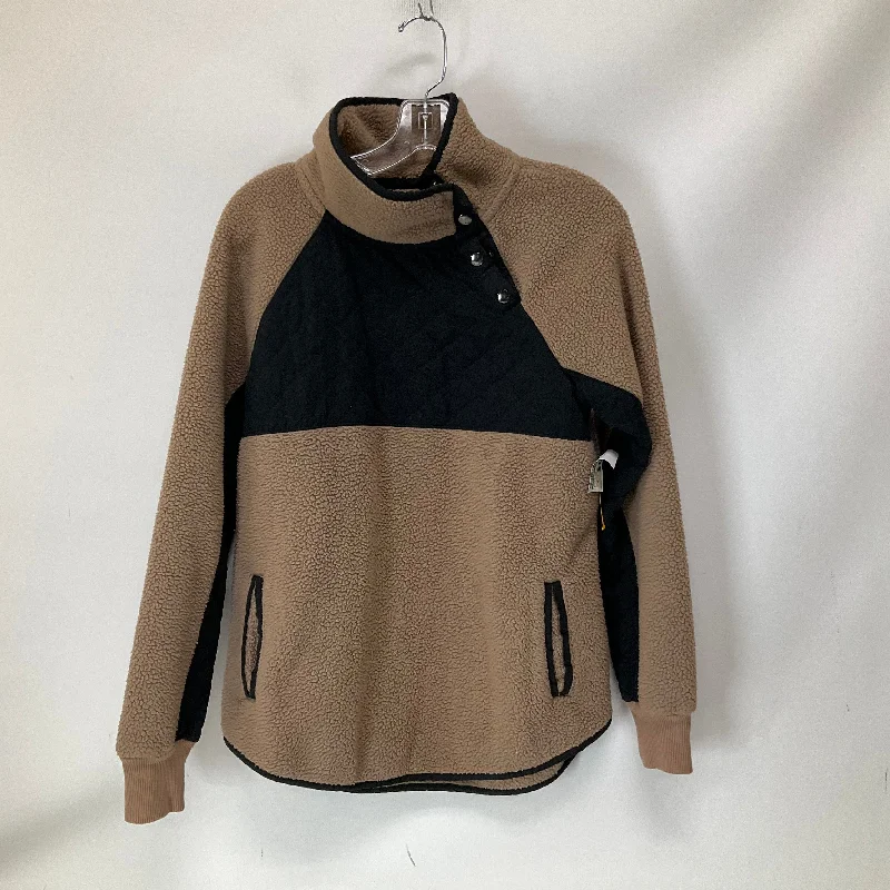 Epic Deals Top Long Sleeve By Abercrombie And Fitch In Black & Tan, Size: S