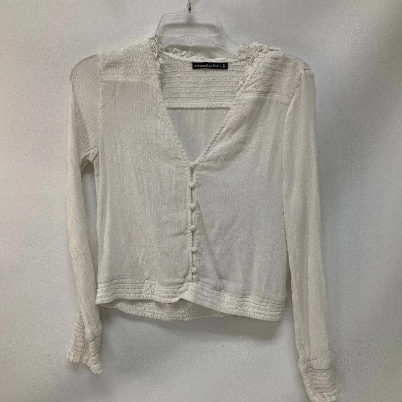 Special Savings Top Long Sleeve By Abercrombie And Fitch In White, Size: S