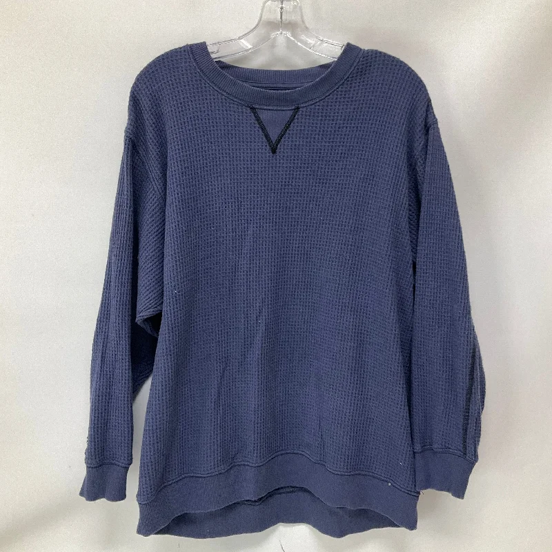 Price Buster Top Long Sleeve By Aerie In Blue, Size: M