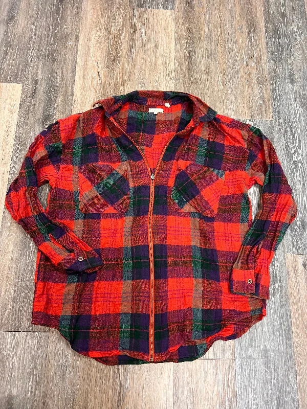 Super Sale Top Long Sleeve By Gilded Intent In Red, Size: L