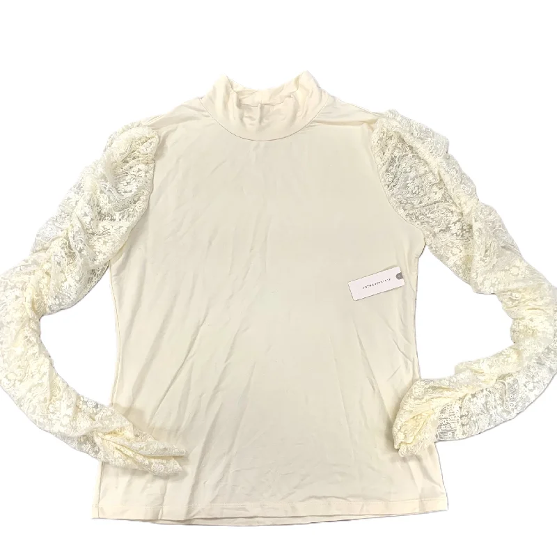 Overstock Sale Top Long Sleeve By Maeve In Cream, Size: L