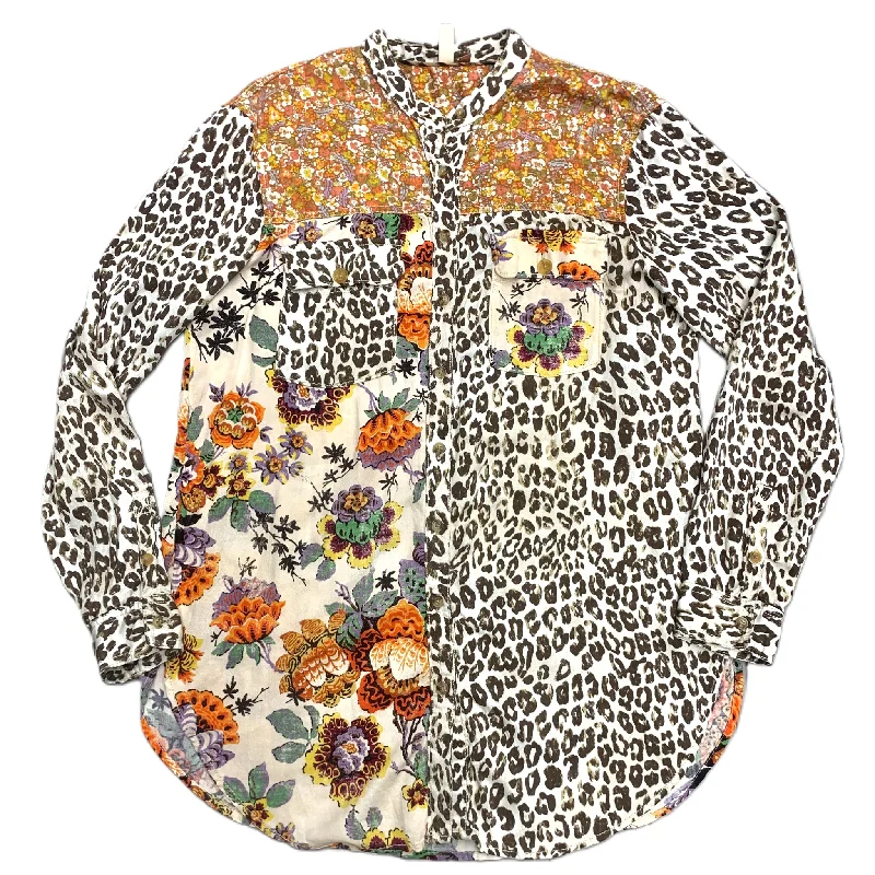 Deal of the Day Top Long Sleeve By Pilcro In Leopard Print, Size: S