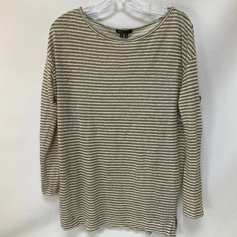 Big Discounts Top Long Sleeve By Vince In Striped Pattern, Size: M