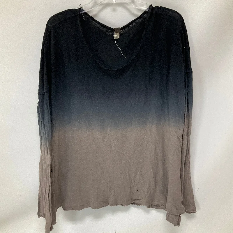 Discount Deals Top Long Sleeve By We The Free In Blue & Cream, Size: L