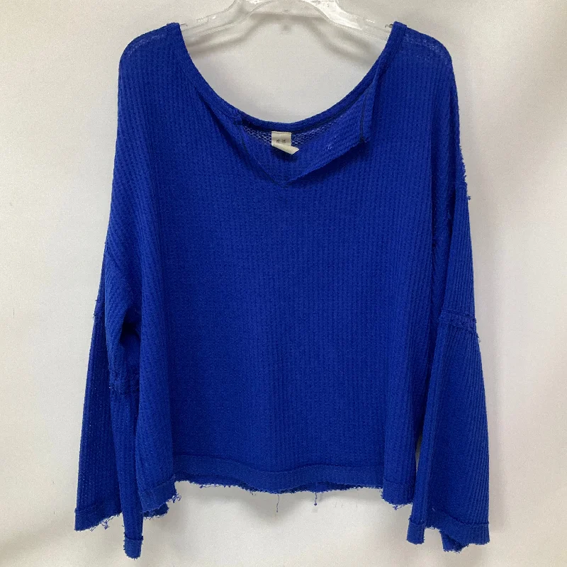 Mega Sale Top Long Sleeve By We The Free In Blue, Size: M
