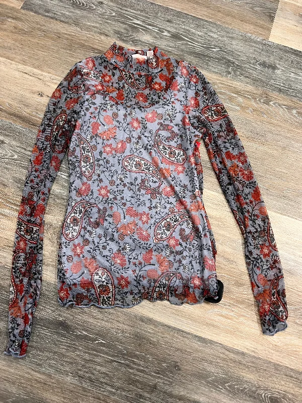Exclusive Preview Top Long Sleeve By Willow + Root In Paisley Print, Size: Xs