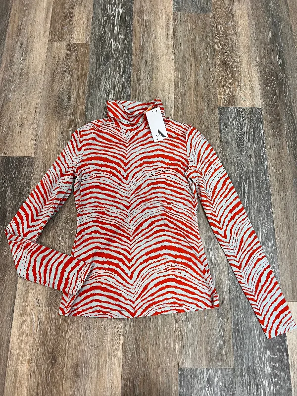 Grand Opening Sale Top Long Sleeve Designer By Proenza Shoulder White Label In Zebra Print, Size: M