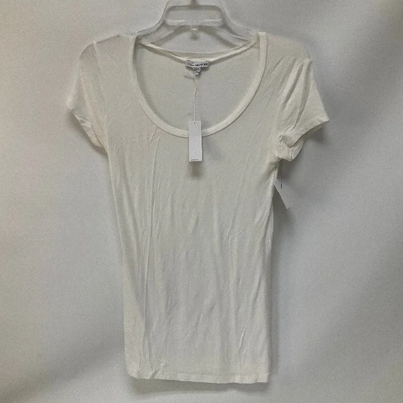 Savings Alert Top Short Sleeve Basic By James Perse In White, Size: L