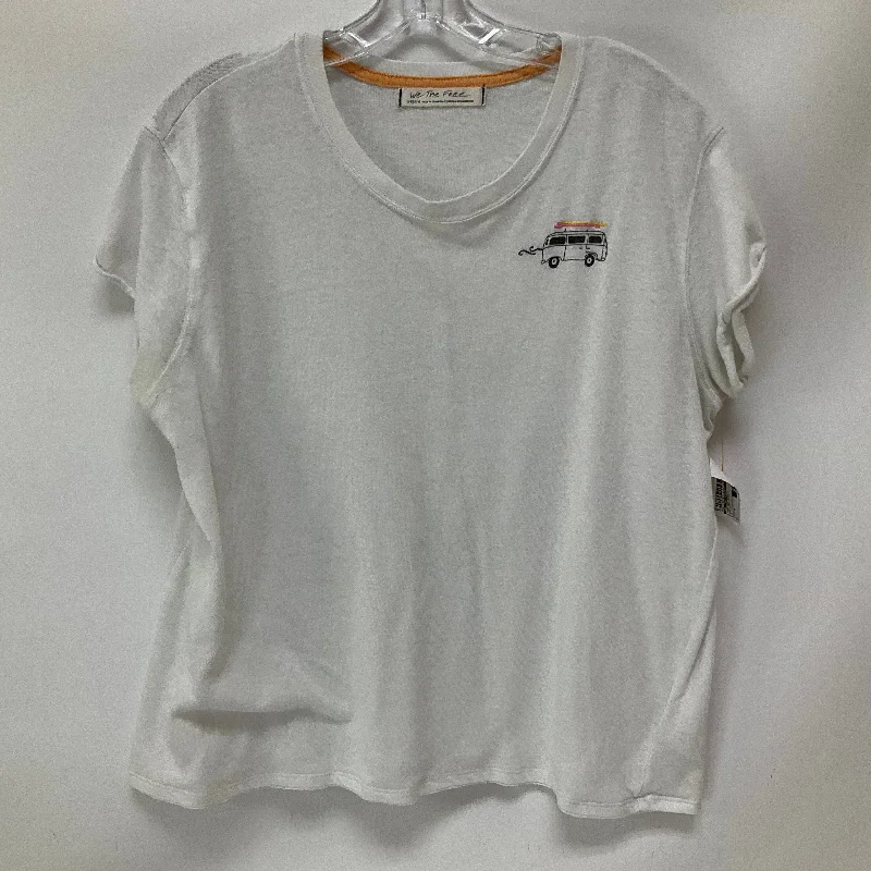 Clearance Event Top Short Sleeve Basic By We The Free In White, Size: M
