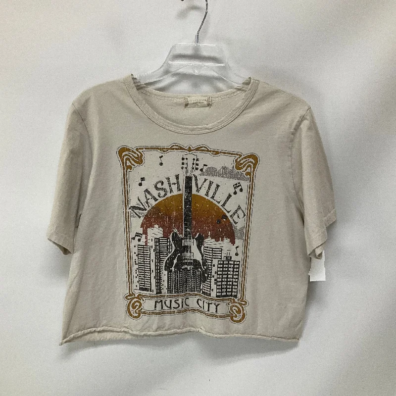 Incredible Offers Top Short Sleeve By Altard State In Cream & Tan, Size: M