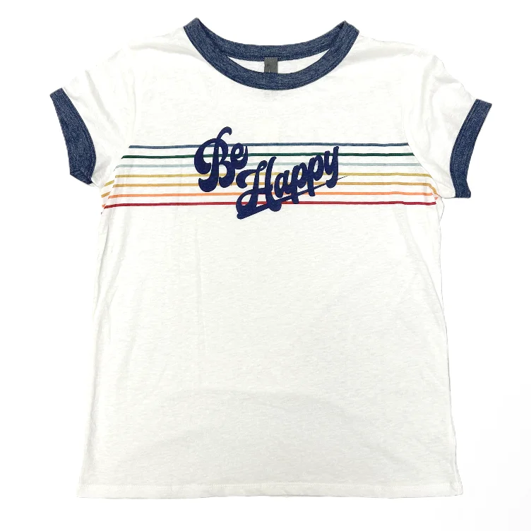 Savings Alert Top Short Sleeve By Alya In Blue & White, Size: S