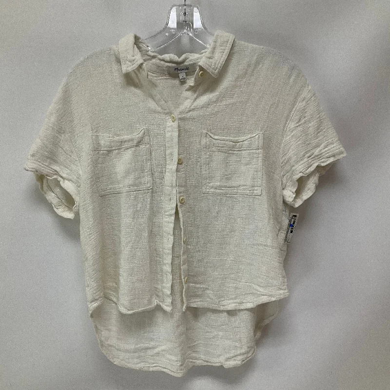 Great Bargains Top Short Sleeve By Madewell In White, Size: S