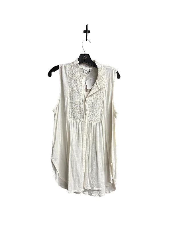 Today’s Deal Top Sleeveless By Anthropologie In Cream, Size: M