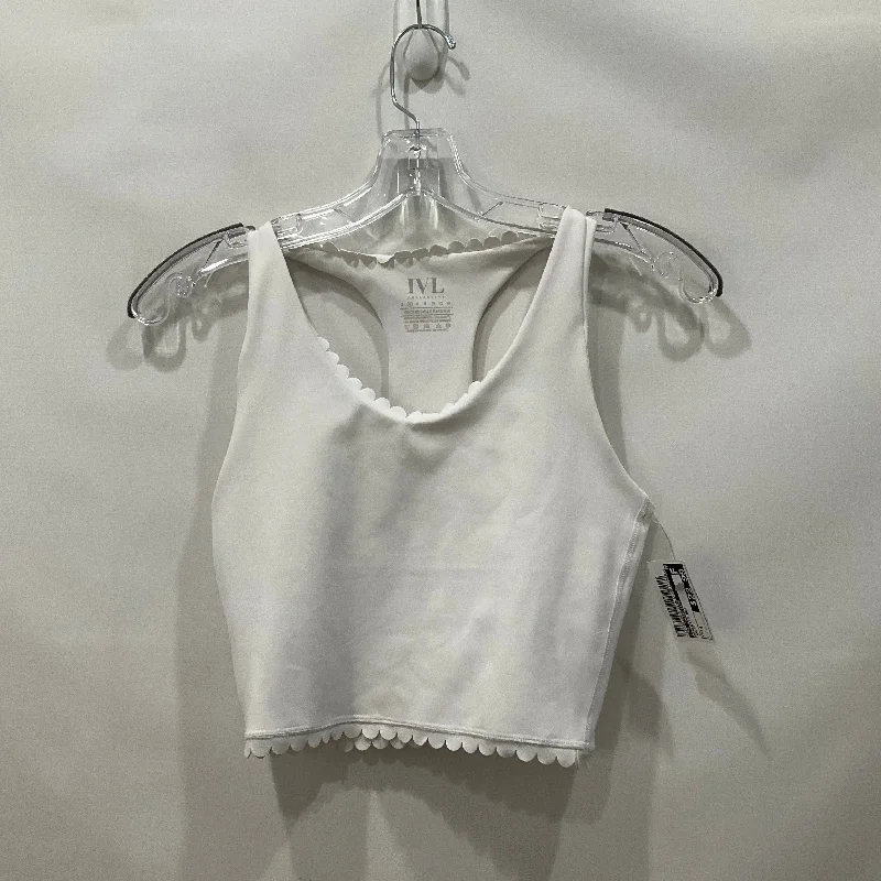 Crazy Deals White Athletic Bra Ivl Collective, Size 4