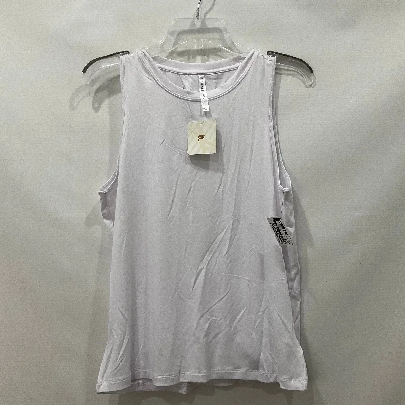 Final Clearance White Athletic Tank Top Fabletics, Size S