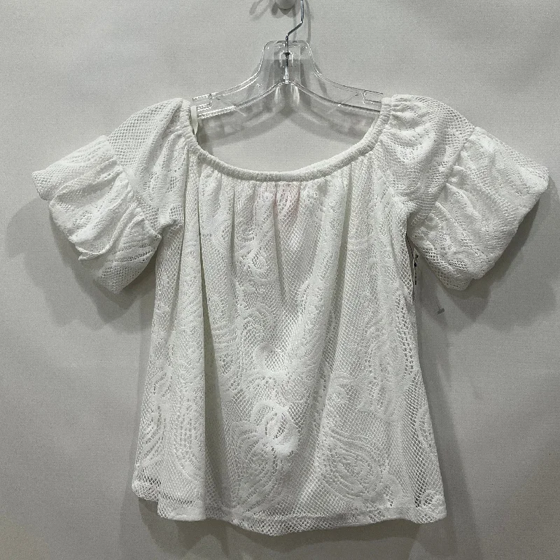 Sneak Peek Sale White Top Short Sleeve Lilly Pulitzer, Size Xxs